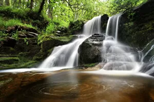 Black spout waterfall spring Pitlochry Scotland