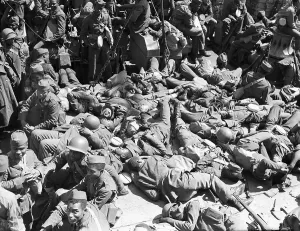 Convoy Prints: Black Troops Rest, Sleep On Convoy Deck