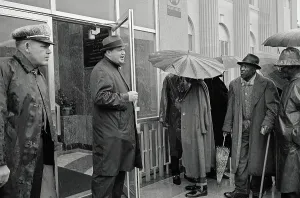 Selma Prints: Black Voters Waiting as Sheriff Jim Clark Calls Numbers