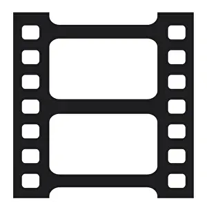 Camera Film Prints: Black and white digital illustration representing camera film