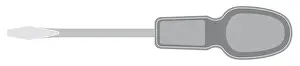 Screwdriver Prints: Black and white digital illustration slotted screwdriver