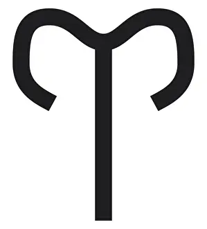 The Zodiac Prints: Black and White Illustration of Aries zodiac sign