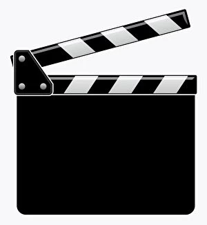 Images Dated 11th May 2010: Black and white illustration of clapperboard