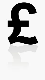 Images Dated 12th May 2010: Black and white illustration of pound sterling symbol