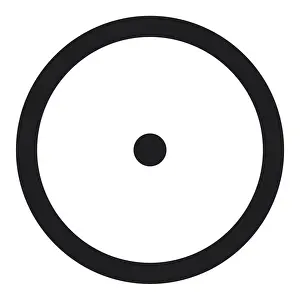 Black and White Illustration of Sun astrological symbol