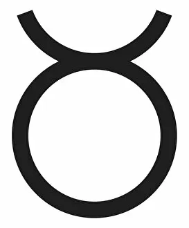 Simplicity Gallery: Black and White Illustration Taurus symbol