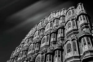 Fine Art Photography Collection: Black and white image of Hawa Mahal, Palace of Winds