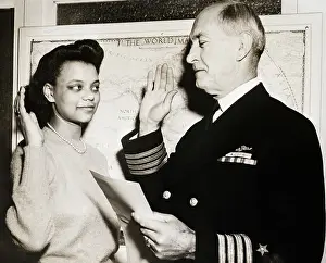 Volunteer Prints: Black Woman Being Inducted Into Waves