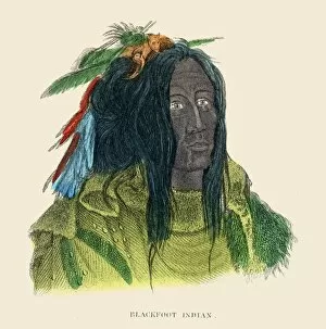 Images Dated 11th July 2016: Blackfoot indian illustration 1859