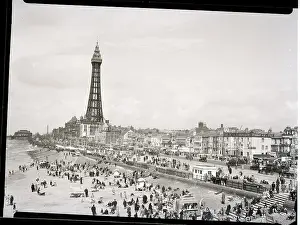 Amusement Park Prints: Blackpool Amusement Park and Beach