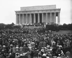 Greek Revival Prints: Blacks Gathered at Lincoln Memorial Rally