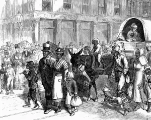 Louis Prints: Blacks Walk Street; Procession;Engraving