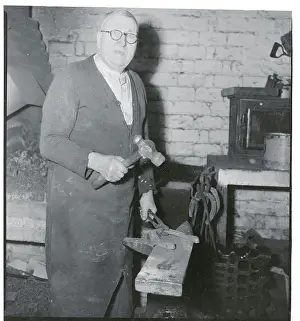 Brighton Prints: Blacksmith Pounding Making Shoes