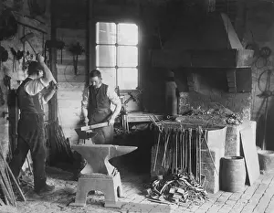 Blacksmith's Using Iron Forge