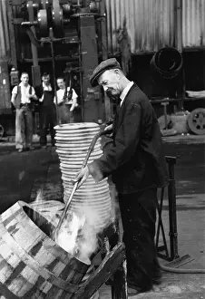 Brewing And Winemaking Prints: Blazing A Cask