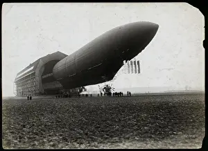 Hangar Prints: Blimp Coming out of Hangar