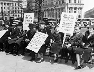 City Hall Prints: Blind City Workers Strike in New York