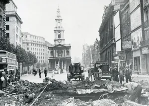 Air Raid Prints: Blitz Damage in London's Strand 1940