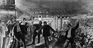 Blockade At Grand Crossing During The Pullman Strike