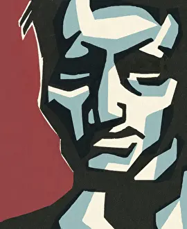Facial Expres Prints: Blocky Man