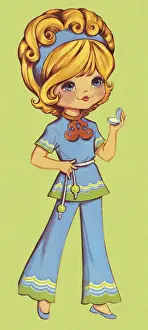 Hair Bun Prints: Blond girl