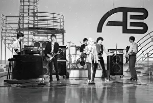 Prints of LOS ANGELES - MAY 12: Singer Debbie Harry, Christ Stein, Frank Infante, Jimmy Destri, and Nigel Harrison of the New Wave pop band Blondie perform on the TV show American Bandstand on May 12 A Rare Collection of Striking Prints Capturing the Essence of Blondie: Blondie On American Bandstand