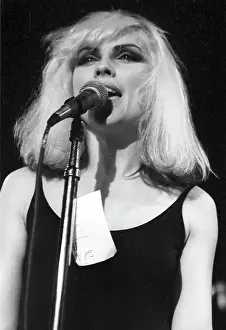 Prints of LOS ANGELES - CIRCA 1979: Singer Debbie Harry of the New Wave pop band Blondie performs onstage in circa 1979 in Los Angeles, California. (Photo by Richard Creamer/Michael Ochs Archives/Getty Images) A Rare Collection of Striking Prints Capturing the Essence of Blondie: Blondie Performing In LA