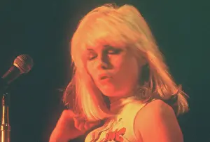 Prints of CIRCA 1979: Singer Debbie Harry of the New Wave pop group Blondie performs onstage wearing a King Kong t-shirt in circa 1979. (Photo by Michael Ochs Archives/Getty Images) A Rare Collection of Striking Prints Capturing the Essence of Blondie: Blondie Performing In LA