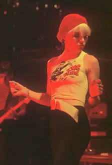 Prints of CIRCA 1979: Singer Debbie Harry of the New Wave pop group Blondie performs onstage wearing a King Kong t-shirt in circa 1979. (Photo by Michael Ochs Archives/Getty Images) A Rare Collection of Striking Prints Capturing the Essence of Blondie: Blondie Performing In LA