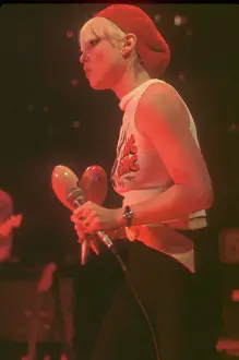 Prints of CIRCA 1979: Singer Debbie Harry of the New Wave pop group Blondie performs onstage wearing a King Kong t-shirt in circa 1979. (Photo by Michael Ochs Archives/Getty Images) A Rare Collection of Striking Prints Capturing the Essence of Blondie: Blondie Performing In LA