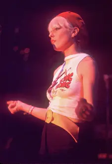 Prints of CIRCA 1979: Singer Debbie Harry of the New Wave pop group Blondie performs onstage wearing a King Kong t-shirt in circa 1979. (Photo by Michael Ochs Archives/Getty Images) A Rare Collection of Striking Prints Capturing the Essence of Blondie: Blondie Performing In LA