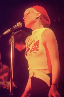 Prints of CIRCA 1979: Singer Debbie Harry of the New Wave pop group Blondie performs onstage wearing a King Kong t-shirt in circa 1979. (Photo by Michael Ochs Archives/Getty Images) A Rare Collection of Striking Prints Capturing the Essence of Blondie: Blondie Performing In LA