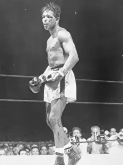 Injury Prints: Bloodied Sugar Ray Robinson Standing in Ring