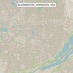 Images Dated 14th July 2018: Bloomington Minnesota US City Street Map