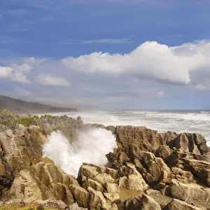 Crag Prints: Blowholes, Punakaiki, West Coast, South Island, New Zealand