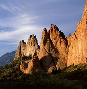 Rock Face Gallery: Blue, Cloud Cover, Colorado, Colorado Springs, Day, Garden of the Gods, Hill, Large