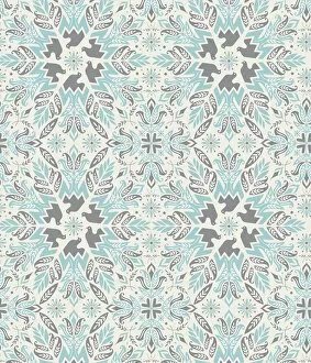 Flower Pattern Illustrations Collection: Blue Flower Pattern