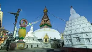 Images Dated 2nd January 2014: Blue hour Swayambhunath
