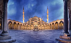 Images Dated 26th August 2010: Blue Mosque Istanbul Empty Courtyard
