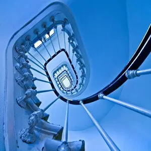 Spiral Stair Abstracts Gallery: Blue staircase