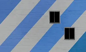 Blue Striped Building