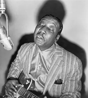 Blues Singer Muddy Waters In The Studio