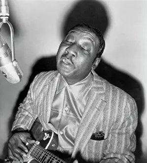 Blues Singer Muddy Waters In The Studio