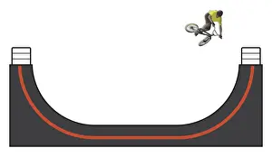 African Descent Prints: BMX cyclist in mid-air