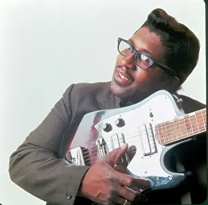 Bo Diddley Portrait With His Git Box