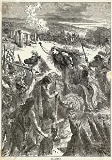 Celtic Prints: Boadicea Illustration