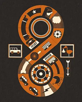 Illu Prints: Board Game Path