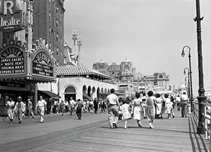 Boardwalk Scene Warner Theatre on Left