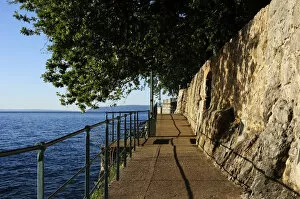 Images Dated 1st August 2013: The boardwalk trail along the rocky coast, Lovran, Istria, Croatia