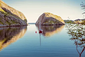 Scandinavian Culture Gallery: boat in Nusfjord in Lofoten